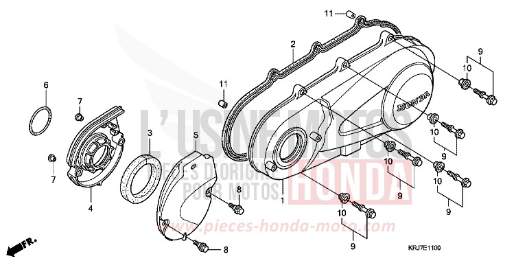 PANNEAU CARTER-MOTEUR G. von S-wing ABS PEARL HARVEST GREEN (GY136) von 2011